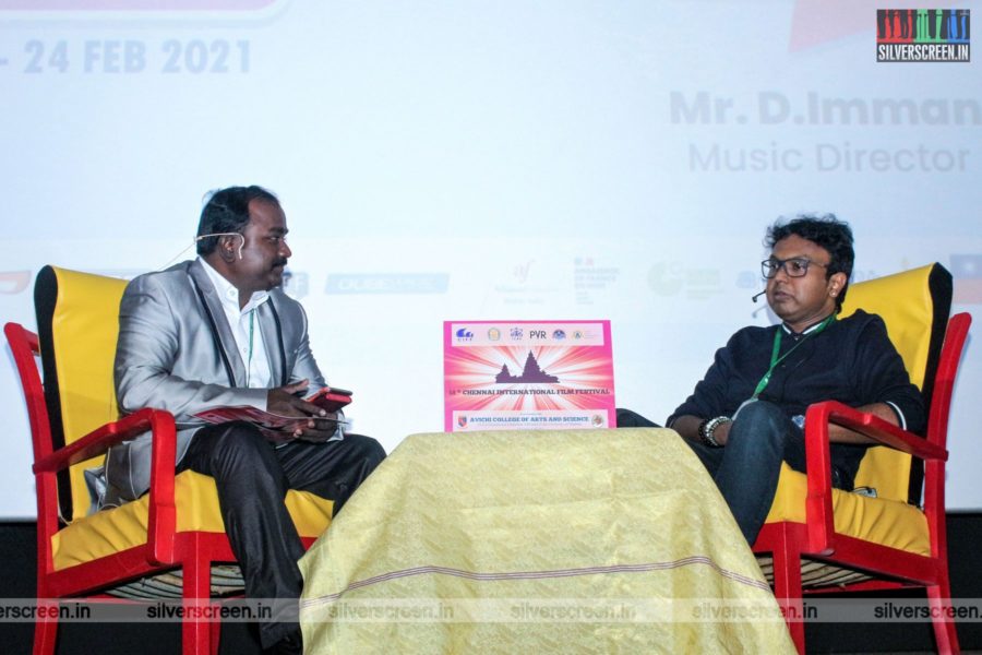 D Imman At The 2nd Day of 18th Chennai International Film Festival