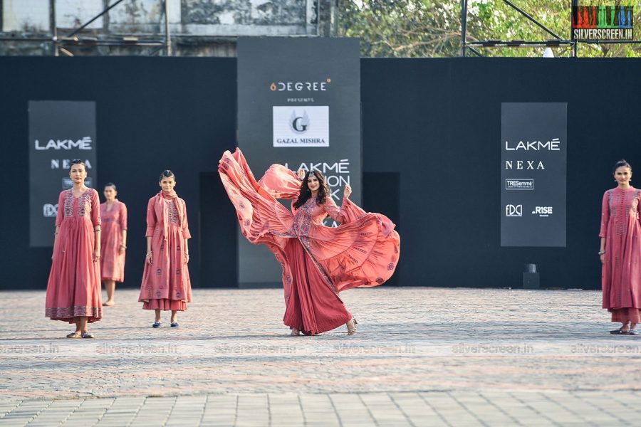 Aahana Kumra Walks The Ramp At The Lakme Fashion Week 2021