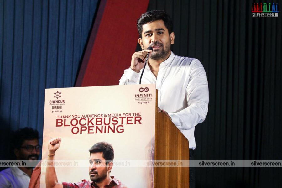 Vijay Antony At The Kodiyil Oruvan Success Meet