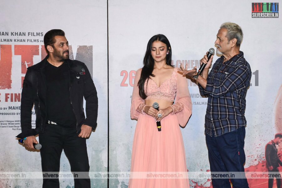 Salman Khan, Mahima Makwana At The Antim: The Final Truth Trailer Launch