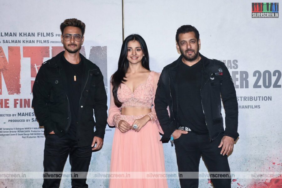 Salman Khan, Aayush Sharma, Mahima Makwana At The Antim: The Final Truth Trailer Launch