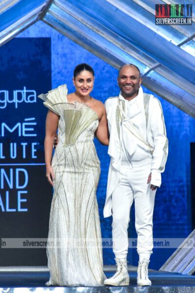 Kareena Kapoor walks the ramp for Gaurav Gutpa at the Lakme Fashion Week 2021