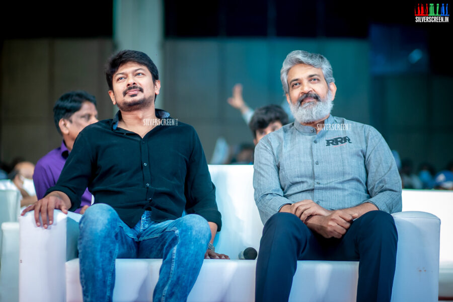 Udhayanidhi Stalin, SS Rajamouli At The RRR Pre-Release Event In Chennai
