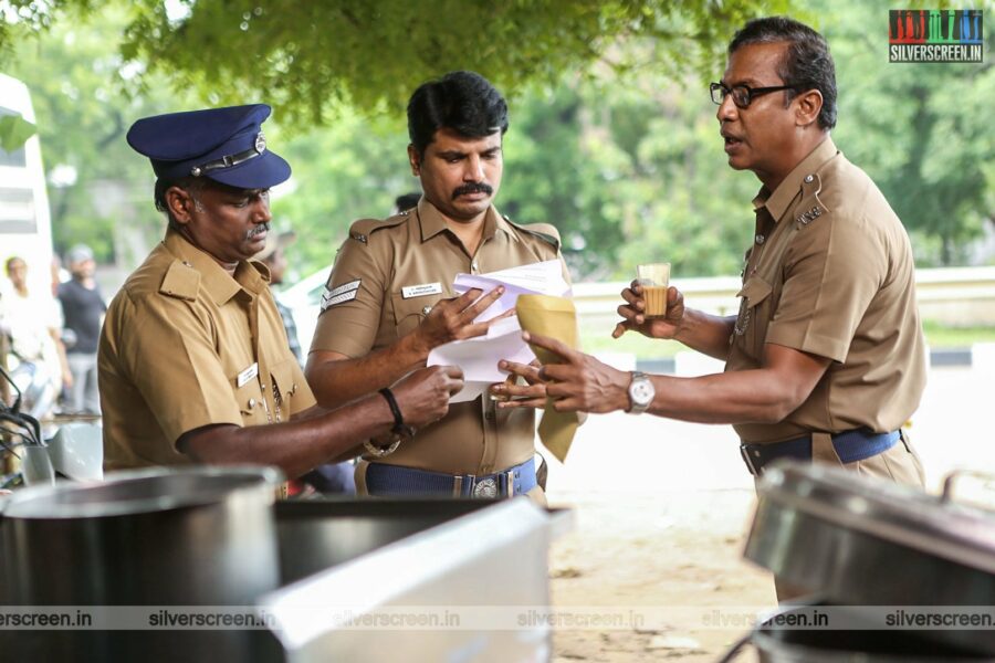 Stills of Actor Samuthirakani from the movie Writer