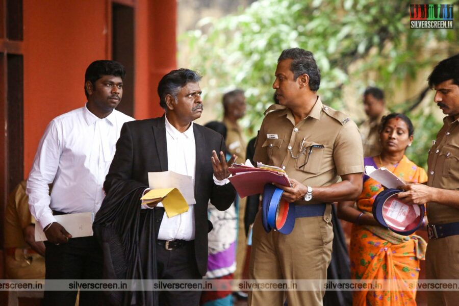 Stills of Actor Samuthirakani from the movie Writer