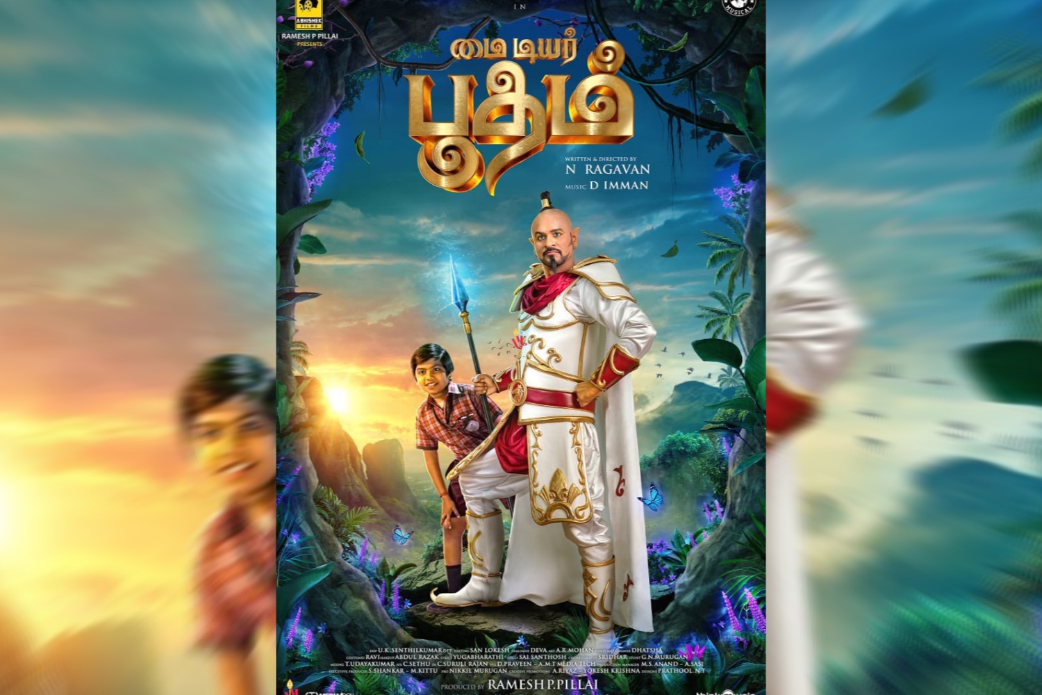 Prabhu Deva and Ashwanth in film poster